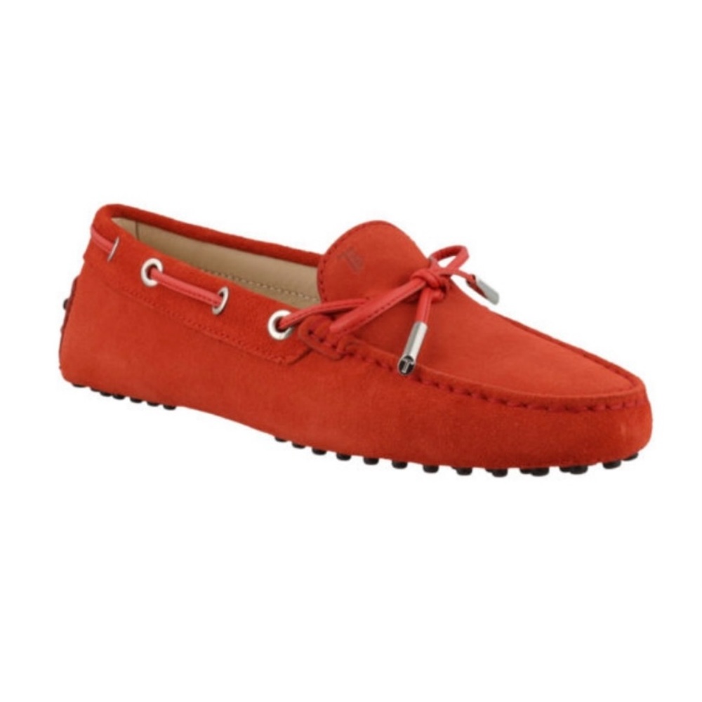 Tod’s Gommino Suede Loafers red Size 34 - Picture 4 of 11